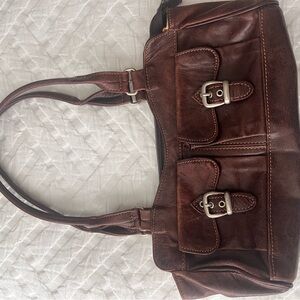 Elegant Brown Leather Shoulder Bag